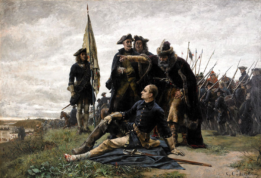 Карл XII і Мазепа на Дніпрі після Полтави