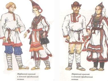 мордовский и мерянский костюмы
